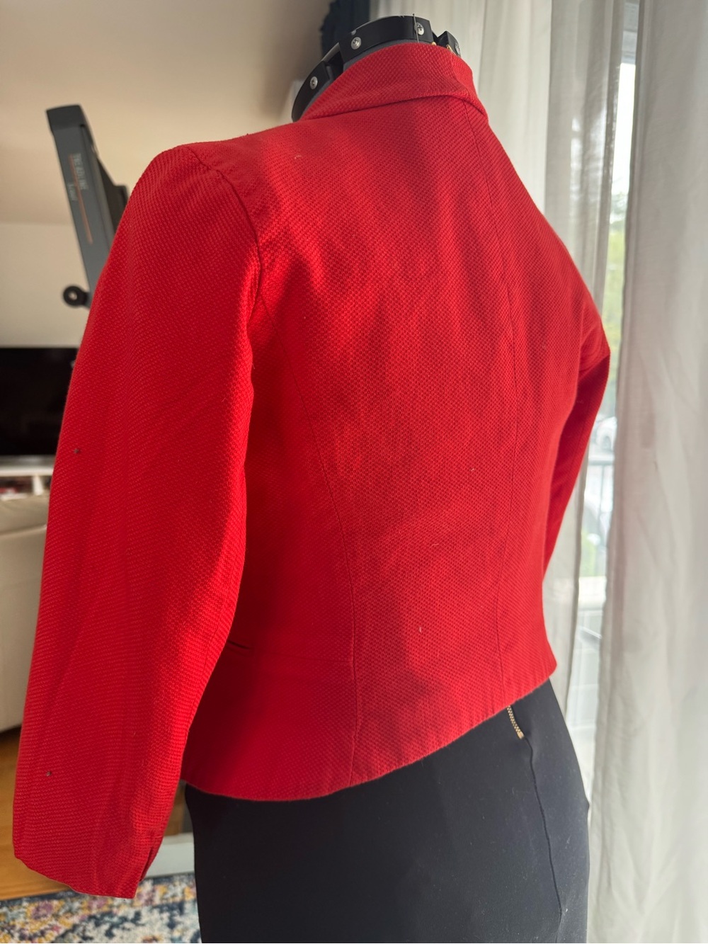 Cynthia Rowley Red Open-Front Blazer - Picture 3 of 5